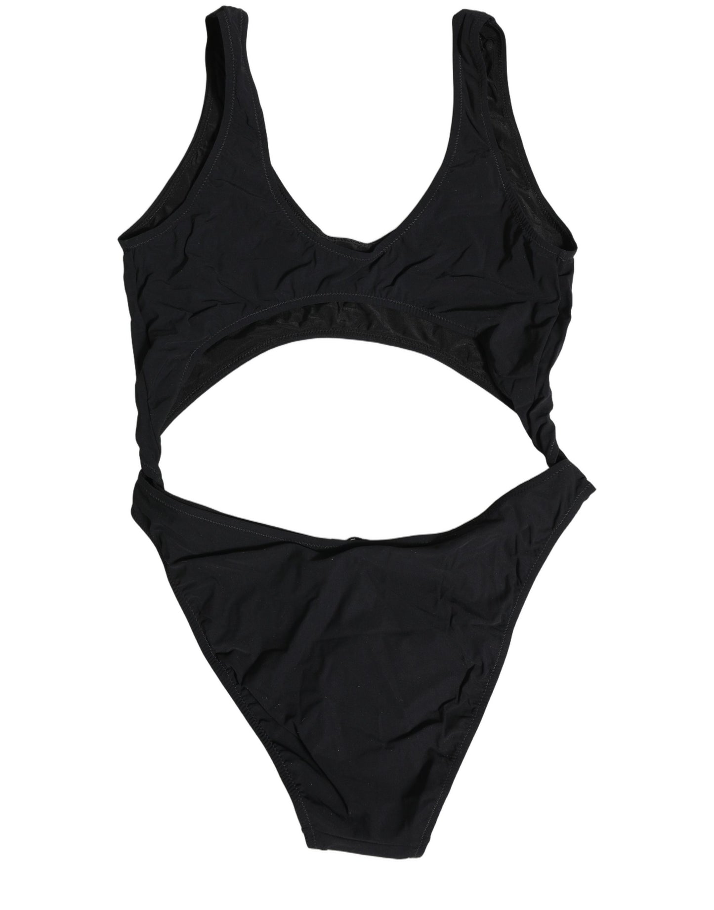Dolce & Gabbana Black Cutout Logo One Piece Swimsuit Swimwear