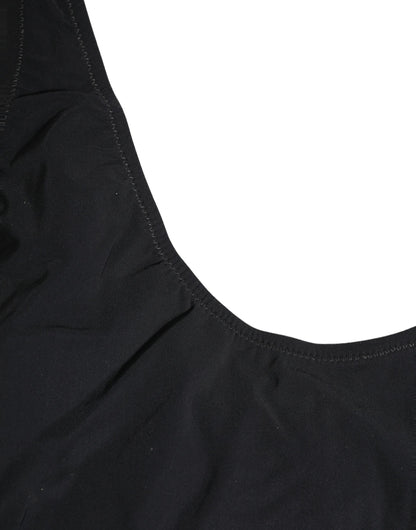 Dolce & Gabbana Black Cutout Logo One Piece Swimsuit Swimwear