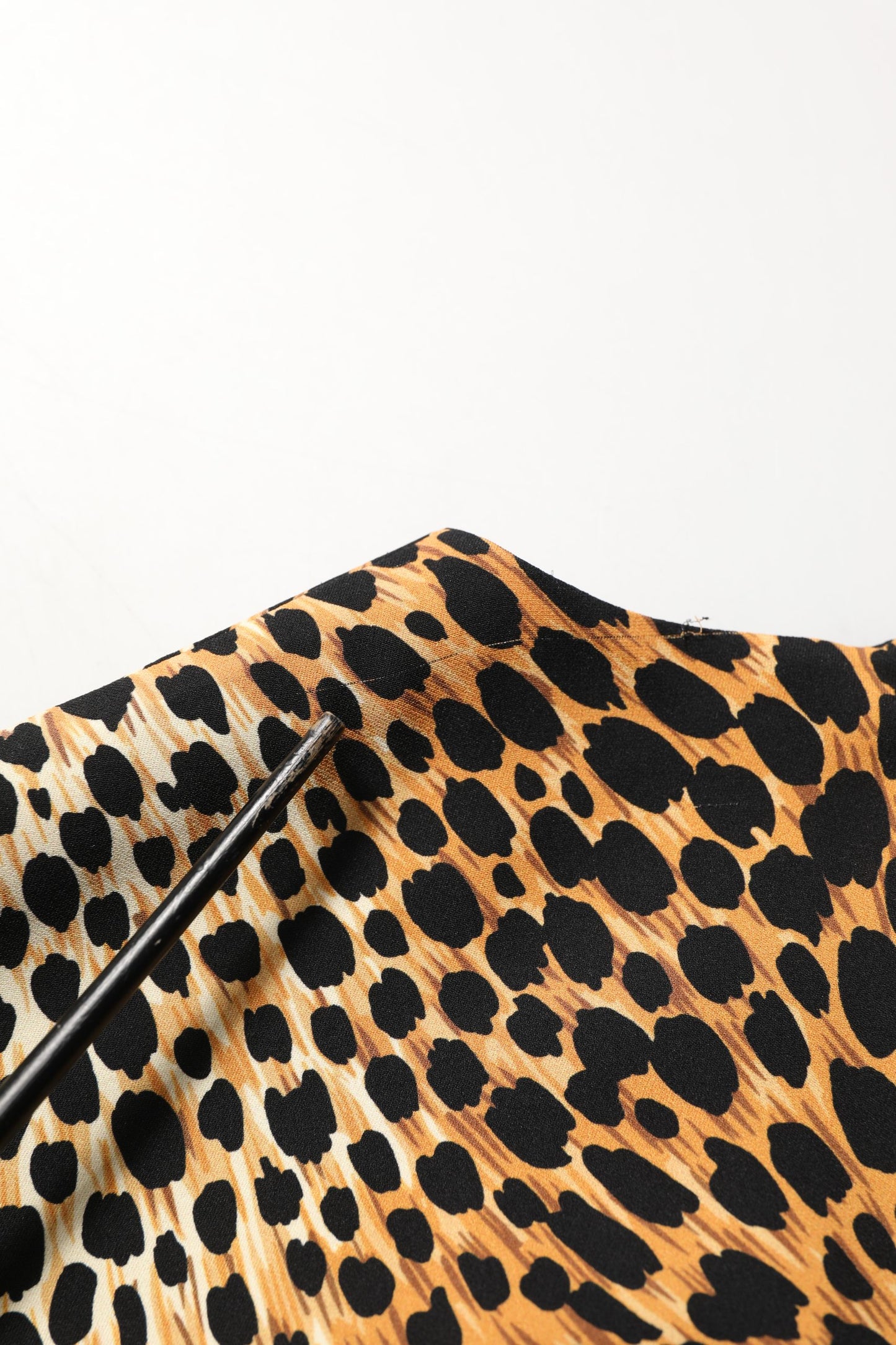 Dolce & Gabbana Brown Leopard Print Silk Sheath Midi Dress