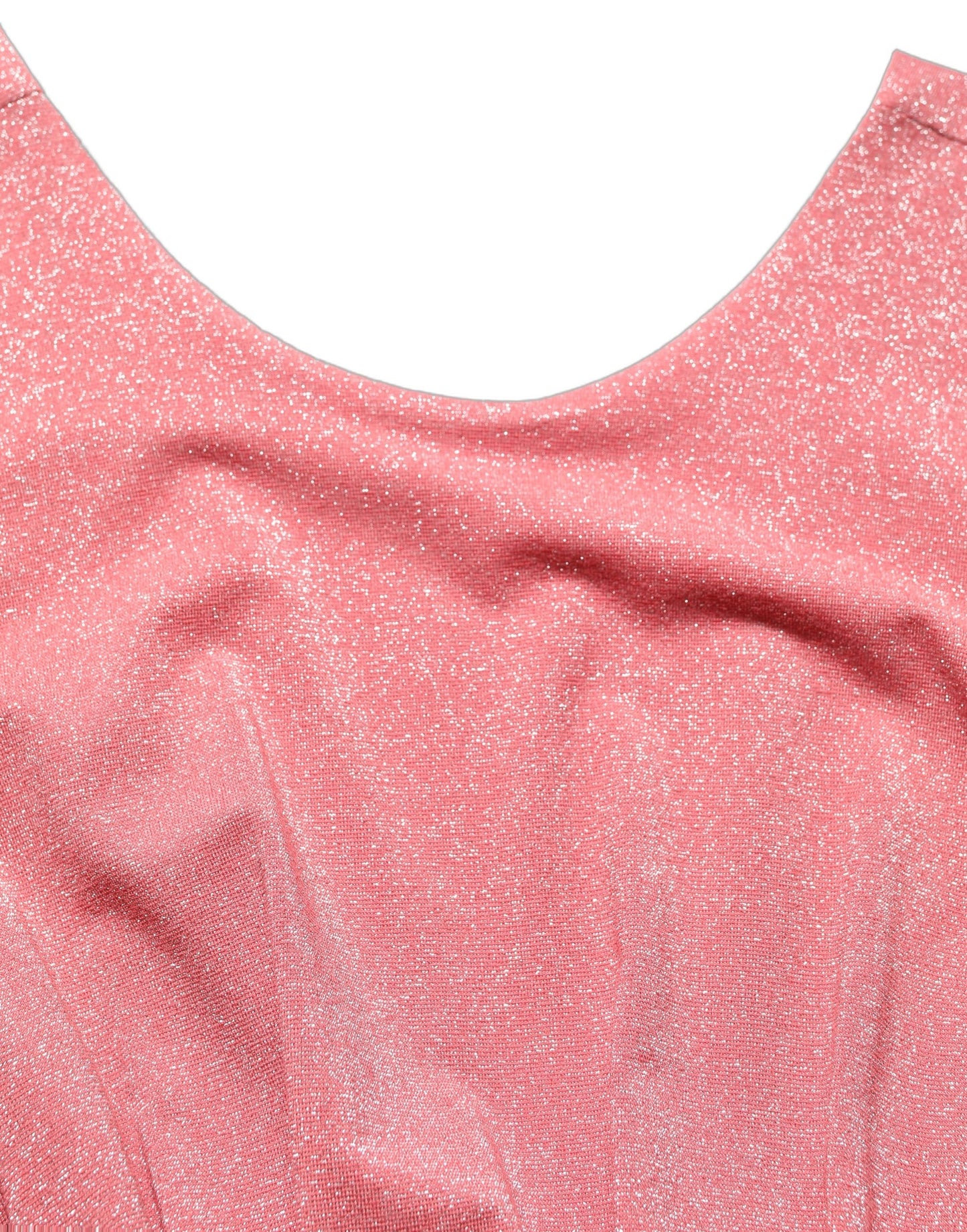 Dolce & Gabbana Coral Pink Pleated Sleeveless Max Dress