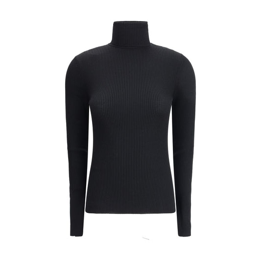 Sweater by Wolford for women in wool black showcases an masterful silhouette, artfully detailed with a masterful turtle neckline and for a sophisticated, premium finish.