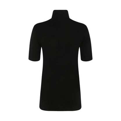 T-Shirt by Wolford for women in stretch polyamide cotton black features an edgy silhouette, meticulously detailed with a sophisticated and turtle neckline for a truly edgy finish.