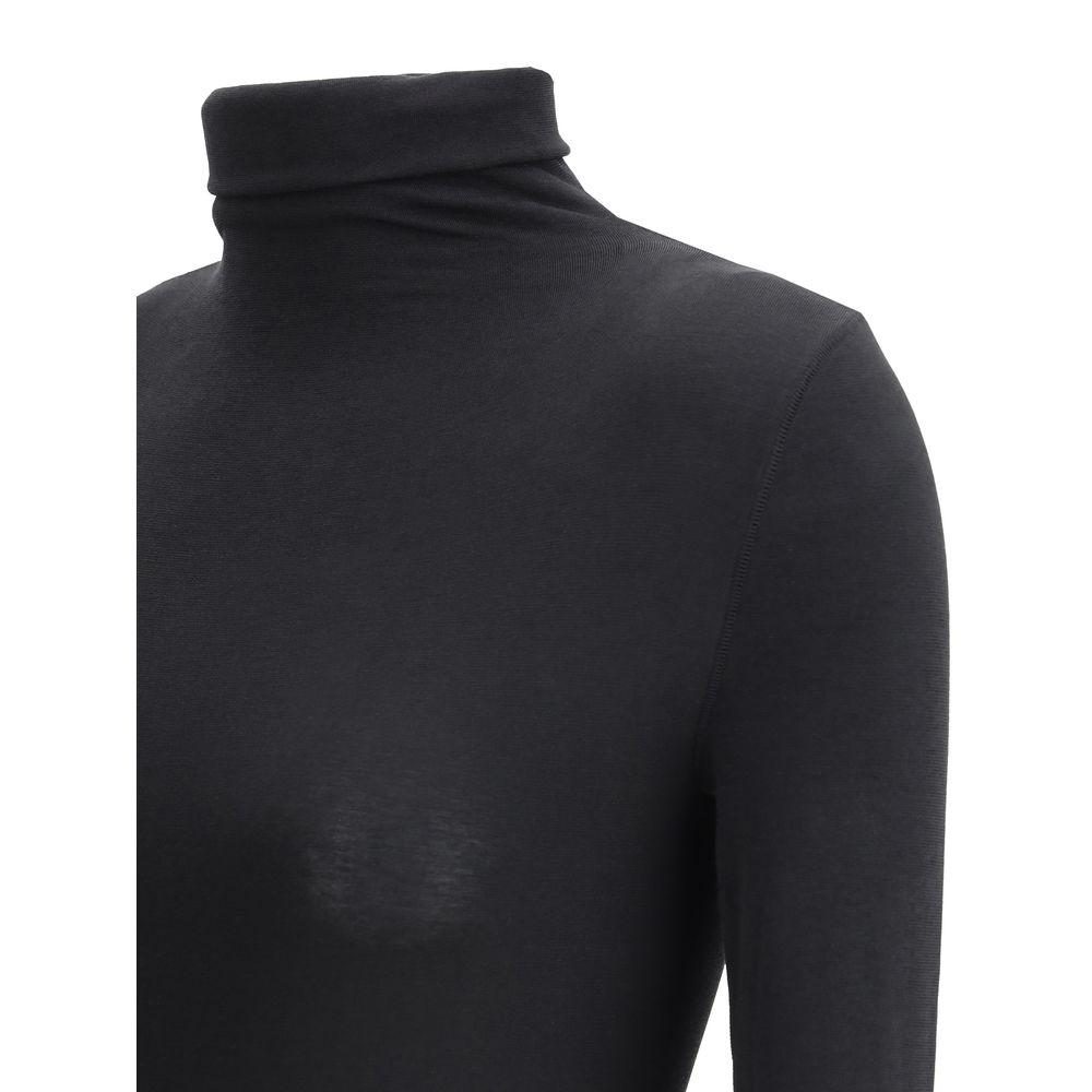 Bodysuit by Wolford for women in stretch polyamide cotton black & natural features an amazing silhouette, showcasing a design and amazing for a truly amazing fit.