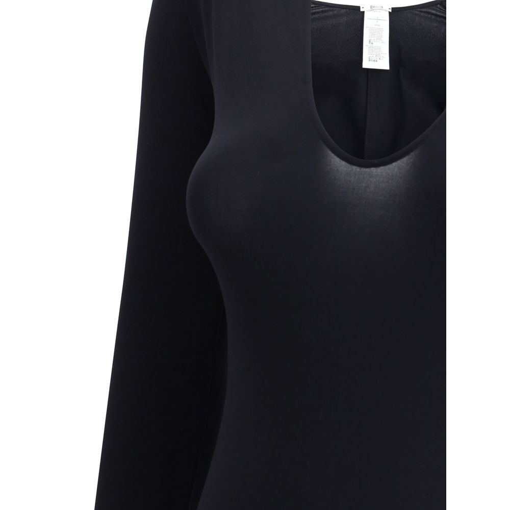 Bodysuit by Wolford for women in stretch polyamide black features an amazing silhouette, showcasing a design and amazing for a truly amazing fit.