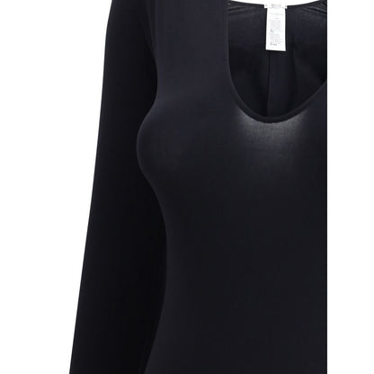 Bodysuit by Wolford for women in stretch polyamide black features an amazing silhouette, showcasing a design and amazing for a truly amazing fit.