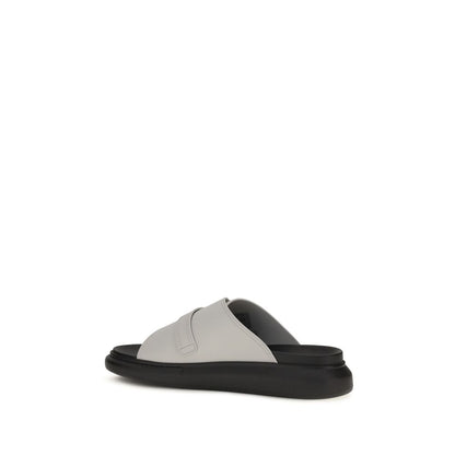 Platform Slider Sandals by Alexander McQueen for men in bos taurus calf leather gray features an statuesque Men's Bos Taurus Calf Leather Platform Slider Sandals silhouette with a refined platform and elegant .