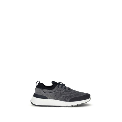 Athletic Sneakers by Brunello Cucinelli for men in tu & cotton gray features an timeless silhouette from the Men's Athletic TU & Cotton Sneakers collection, showcasing a timeless athletic style for a timeless look.