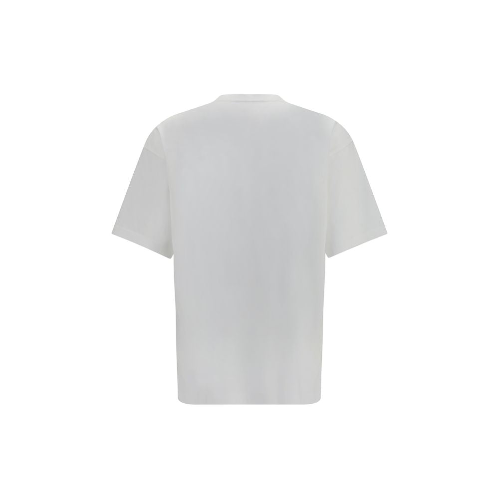 T-Shirt by Balenciaga for men in cotton white & print showcases a chic silhouette, artfully detailed with a chic crew neckline and for a chic finish.