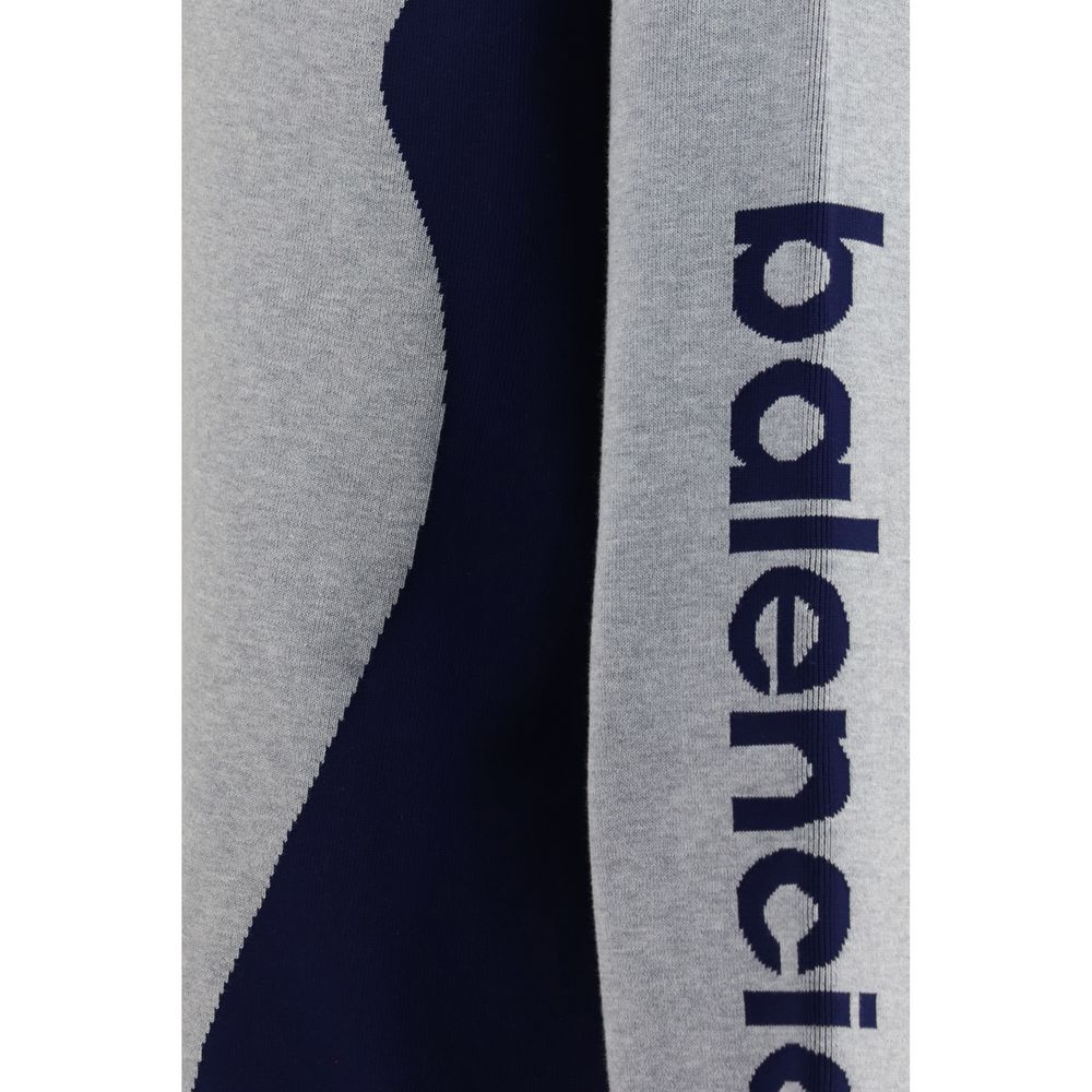 Activewear Sweatshirt by Balenciaga for men in polyamide cotton gray, jacquard & print showcases a versatile silhouette, artfully detailed with a versatile and for a versatile finish with .