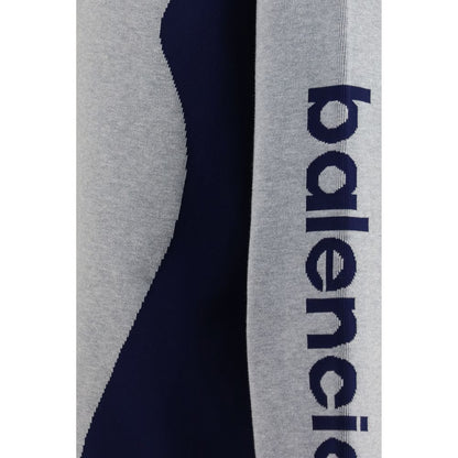 Activewear Sweatshirt by Balenciaga for men in polyamide cotton gray, jacquard & print showcases a versatile silhouette, artfully detailed with a versatile and for a versatile finish with .