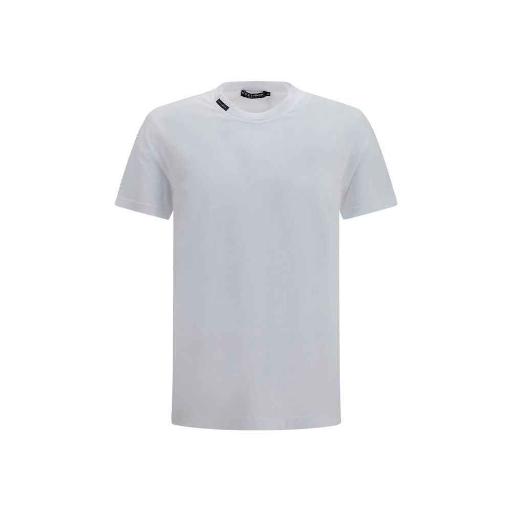 T-Shirt by Dolce & Gabbana for men in cotton white features a plush silhouette, showcasing a sophisticated crew neckline and short-sleeve for a truly plush finish.