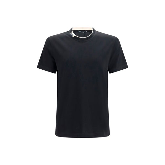 T-Shirt by Dolce & Gabbana for men in cotton black showcases a chic silhouette, artfully detailed with a chic crew neckline and short-sleeve for a chic finish.