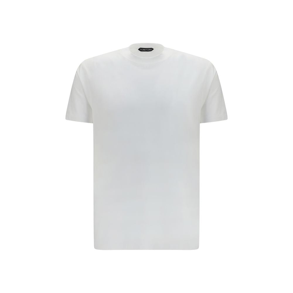 T-Shirt by Tom Ford for men in cotton white features an edgy silhouette, meticulously detailed with a sophisticated and crew neckline for a truly edgy finish.