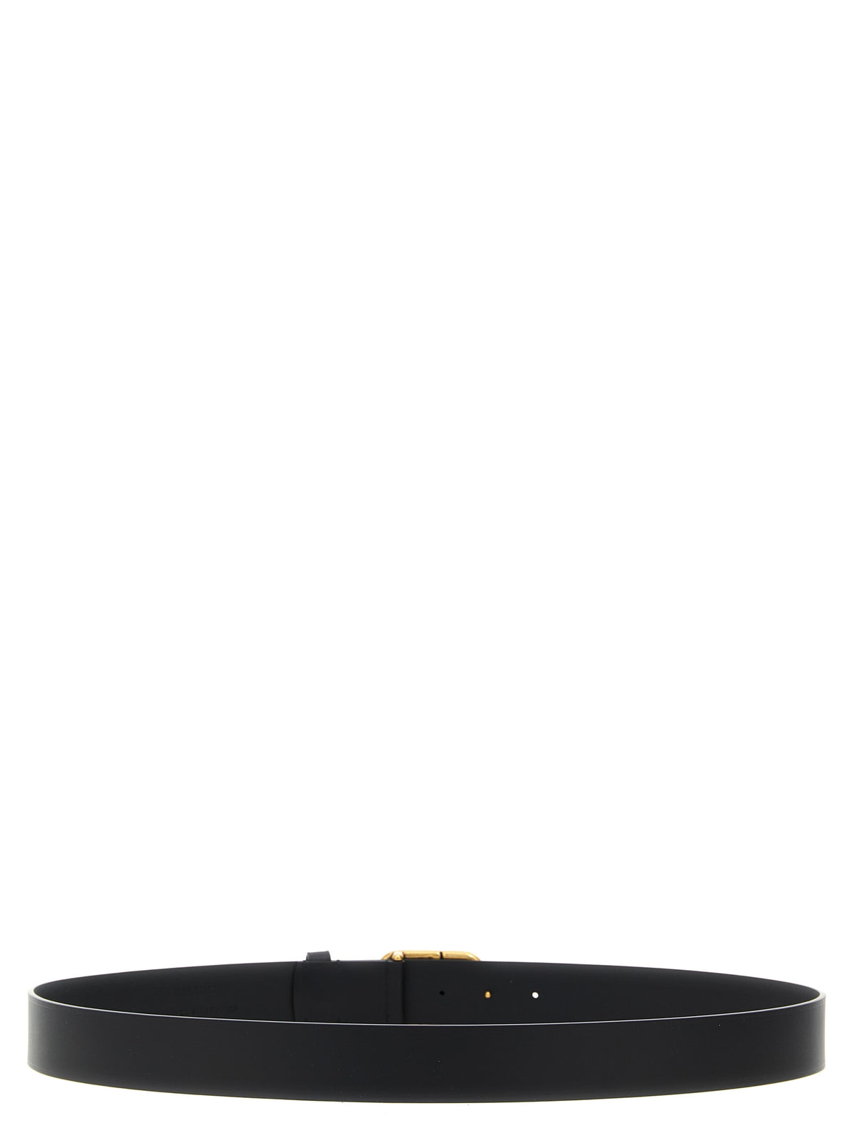 Balenciaga Bos Taurus Calfskin Leather Belt - Black Gold