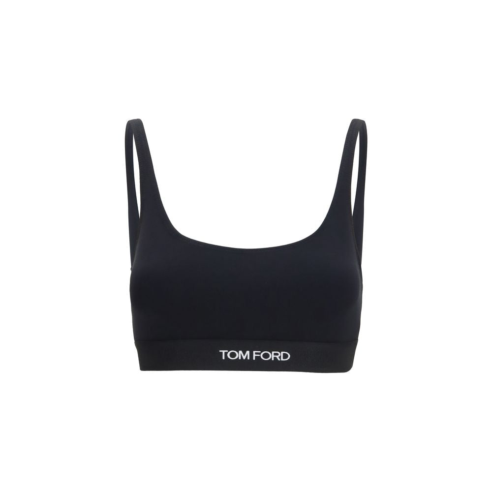 Tom Ford Women's Slim Modal Sport Bra - Black Monogram