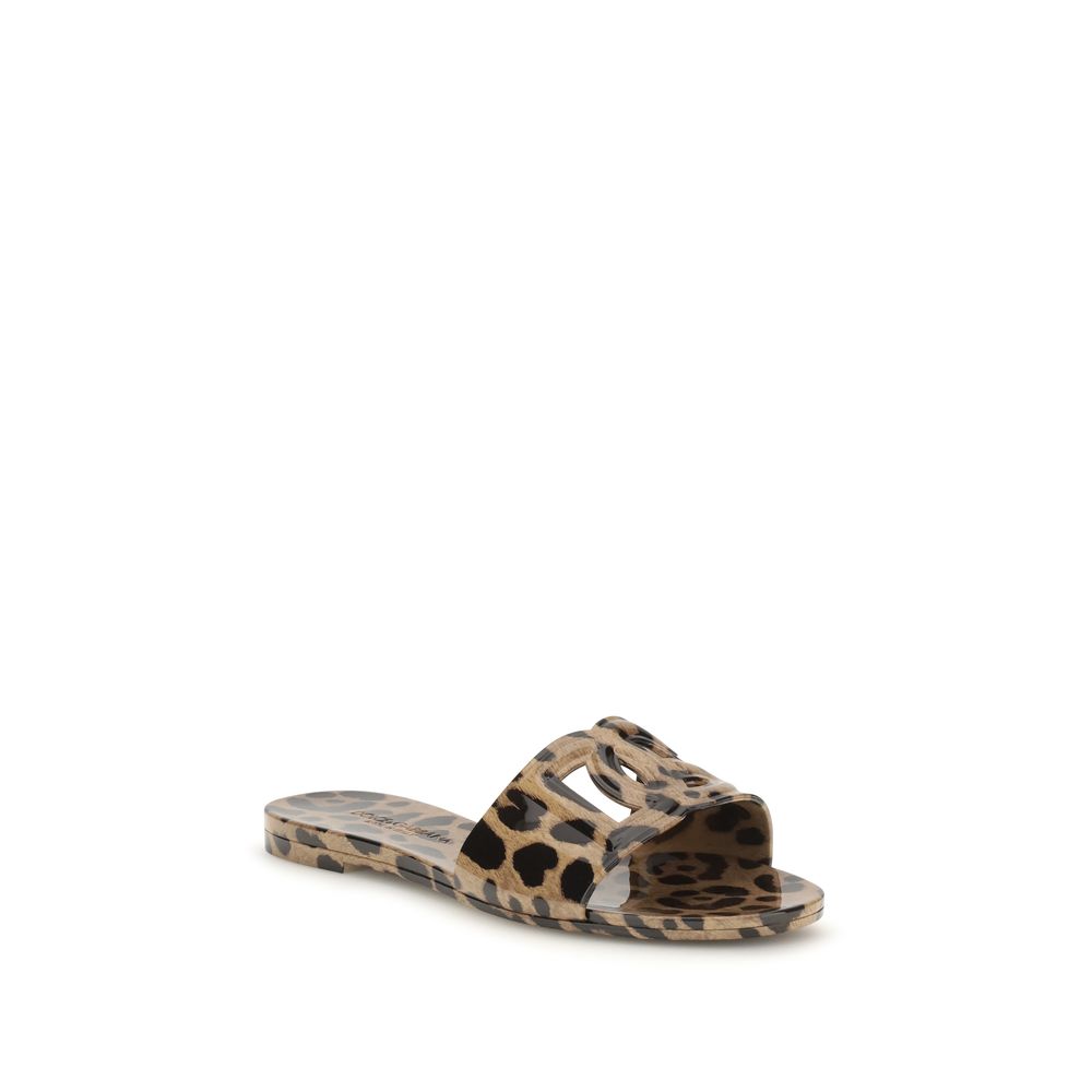 Flat Sandals by Dolce & Gabbana for women in thermoplastic polyurethane animal, multicolor, leopard-print, patterned & print features an exquisite silhouette, showcasing the exquisite Women's Thermoplastic Polyurethane Flat Sandals with a flat and .