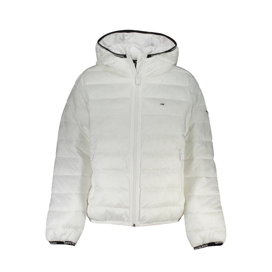 Hooded Overcoat by Tommy Hilfiger for women in polyester white & signature showcases a enveloping silhouette, detailed with distinctive pockets & hooded and a enveloping hooded neckline.