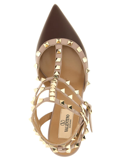Mid-Heel Pumps Heels by Valentino Garavani for women in lamb leather multicolor features a effortlessly chic Rockstud Women's Lamb Leather Mid-Heel Pumps Heels design with a sophisticated mid-heel and elegant pointed toe style.