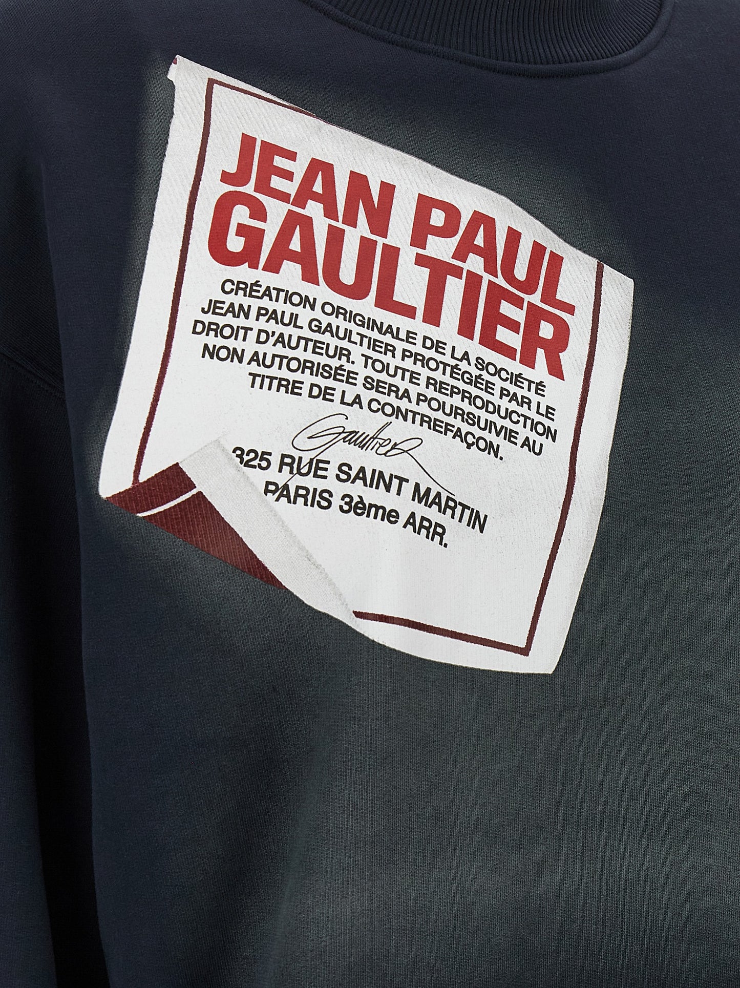 Activewear Sweatshirt by Jean Paul Gaultier for women in organic cotton gradient, blue & print presents a dynamic silhouette, featuring a dynamic and detailed with functional .