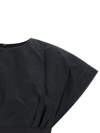 Blouse by PINKO for women in polyester black, featuring a nuanced and nuanced crew neckline for a sophisticated finish.