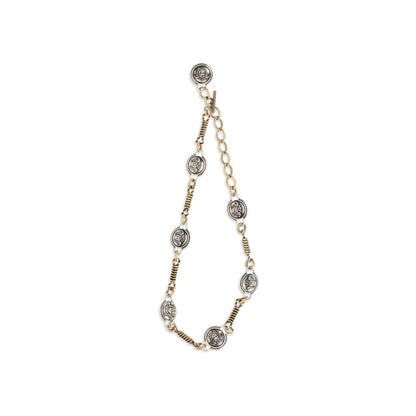 Necklace by Versace for women in polyester silver showcases a luminous chain necklace design that defines the elegant Medusa T Bar Women's Silver Brass Necklace.