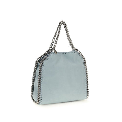 Mini Flap Handbag by Stella McCartney for women in polyester blue & silver features a exquisite silhouette, showcasing a secure flap & magnetic and exquisite with versatile shoulder-strap & handle for a exquisite finish.