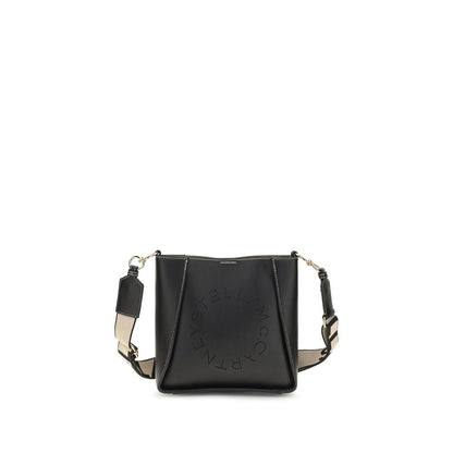 Mini Shoulder Bag by Stella McCartney for women in polyethylene & polyurethane black & jacquard features an effortlessly chic silhouette with a secure magnetic & button, ample , and versatile shoulder-strap for effortlessly chic everyday luxury.