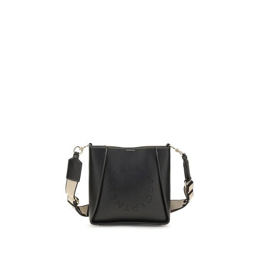 Mini Shoulder Bag by Stella McCartney for women in polyethylene & polyurethane black & jacquard features an effortlessly chic silhouette with a secure magnetic & button, ample , and versatile shoulder-strap for effortlessly chic everyday luxury.