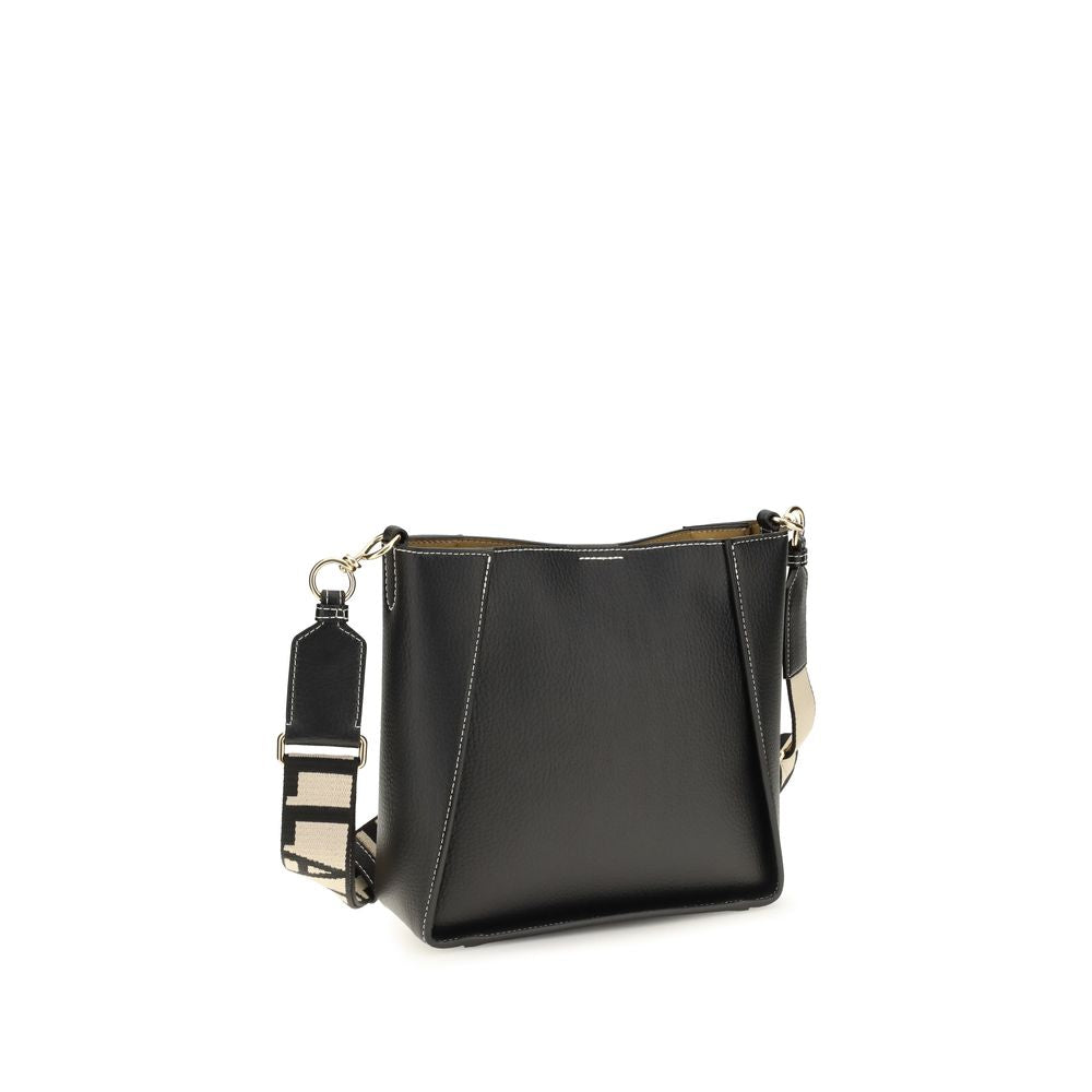 Mini Shoulder Bag by Stella McCartney for women in polyethylene & polyurethane black & jacquard features a enviable silhouette, showcasing a secure magnetic & button, ample , and enviable shoulder-strap for a enviable finish.