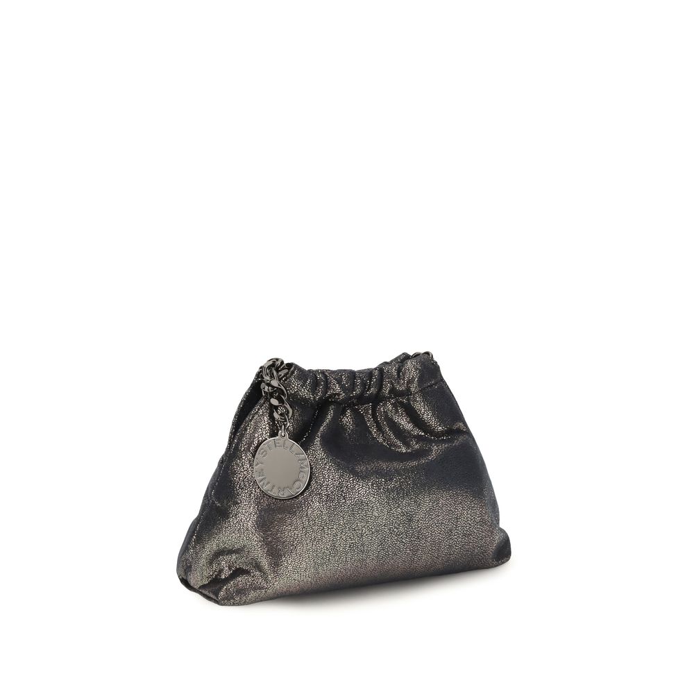 Mini Shoulder Drawstring Bag by Stella McCartney for women in polyester blue & signature showcases a enviable silhouette, artfully detailed with a secure snap, zipper, drawstring & magnetic, organized , and versatile shoulder-strap & handle for a enviable look.
