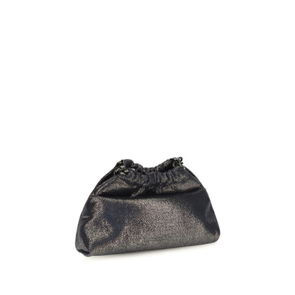 Mini Shoulder Drawstring Bag by Stella McCartney for women in polyester blue & signature features a distinguished silhouette, showcasing a secure snap, zipper, drawstring & magnetic and distinguished with versatile shoulder-strap & handle for a distinguished finish.
