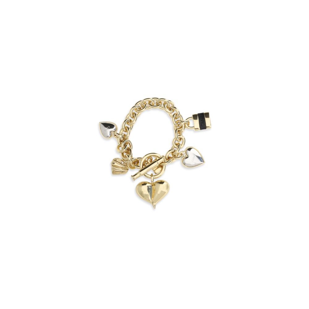 Bracelet by Chloé for women in bos taurus calf nappa & suede leather gold & signature showcases a enchanting silhouette, artfully highlighting the and signature Heart T Bar Women's Gold Brass Bracelet aesthetic in this enchanting piece.