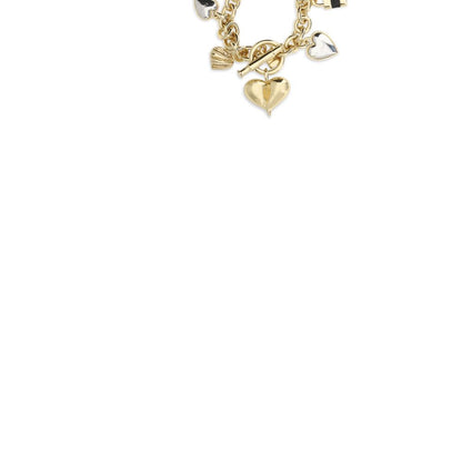 Bracelet by Chloé for women in bos taurus calf nappa & suede leather gold & signature features an svelte silhouette, showcasing the svelte of the Heart T Bar Women's Gold Brass Bracelet for a sophisticated, svelte look.