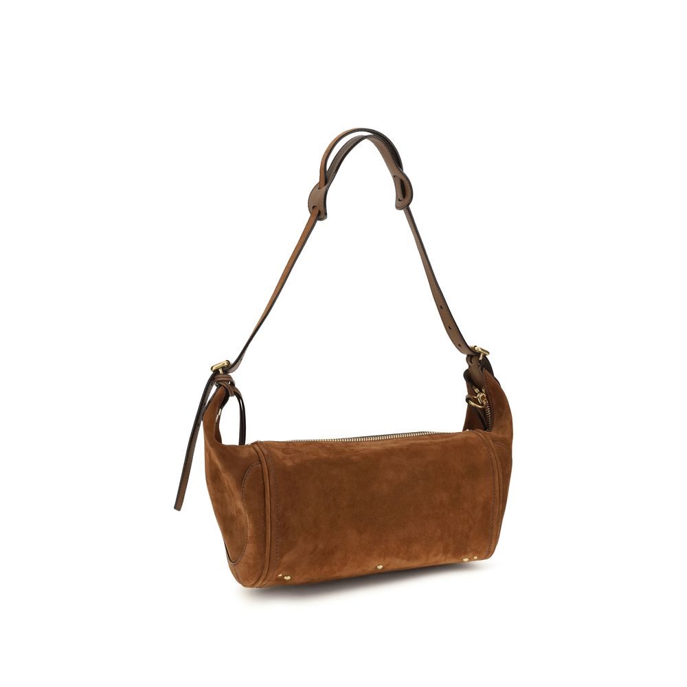 Micro Shoulder Bag by Chloé for women in bos taurus calf nappa & suede leather brown, gold & signature features an effortlessly chic silhouette with a secure zipper & buckle, ample external-pockets, and versatile shoulder-strap & adjustable-strap for effortlessly chic everyday luxury.