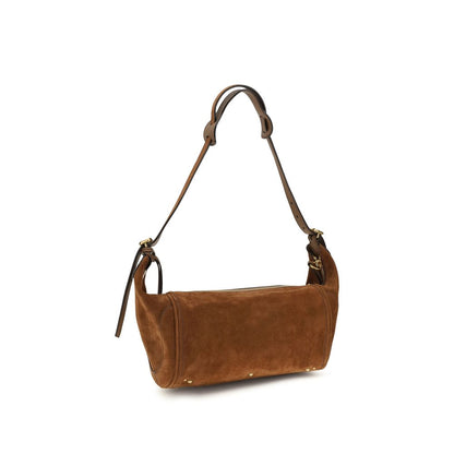 Micro Shoulder Bag by Chloé for women in bos taurus calf nappa & suede leather brown, gold & signature features an effortlessly chic silhouette with a secure zipper & buckle, ample external-pockets, and versatile shoulder-strap & adjustable-strap for effortlessly chic everyday luxury.