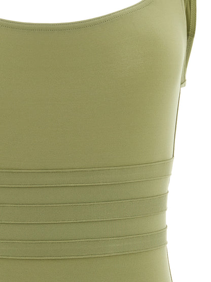 One-Piece Swimsuit by Eres for women in stretch polyamide bicolour, green & signature features a exquisite silhouette, showcasing the exquisite design of this Women's Stretch Polyamide One-Piece Swimsuit with a exquisite fit and cut.
