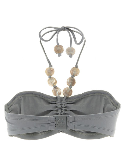 Swimwear Top by Eres for women in polyamide silicone & lana wool gray features a refined silhouette, beautifully highlighting the premium cut and style of this Waves Women's Polyamide Silicone & Lana Wool Swimwear Top.