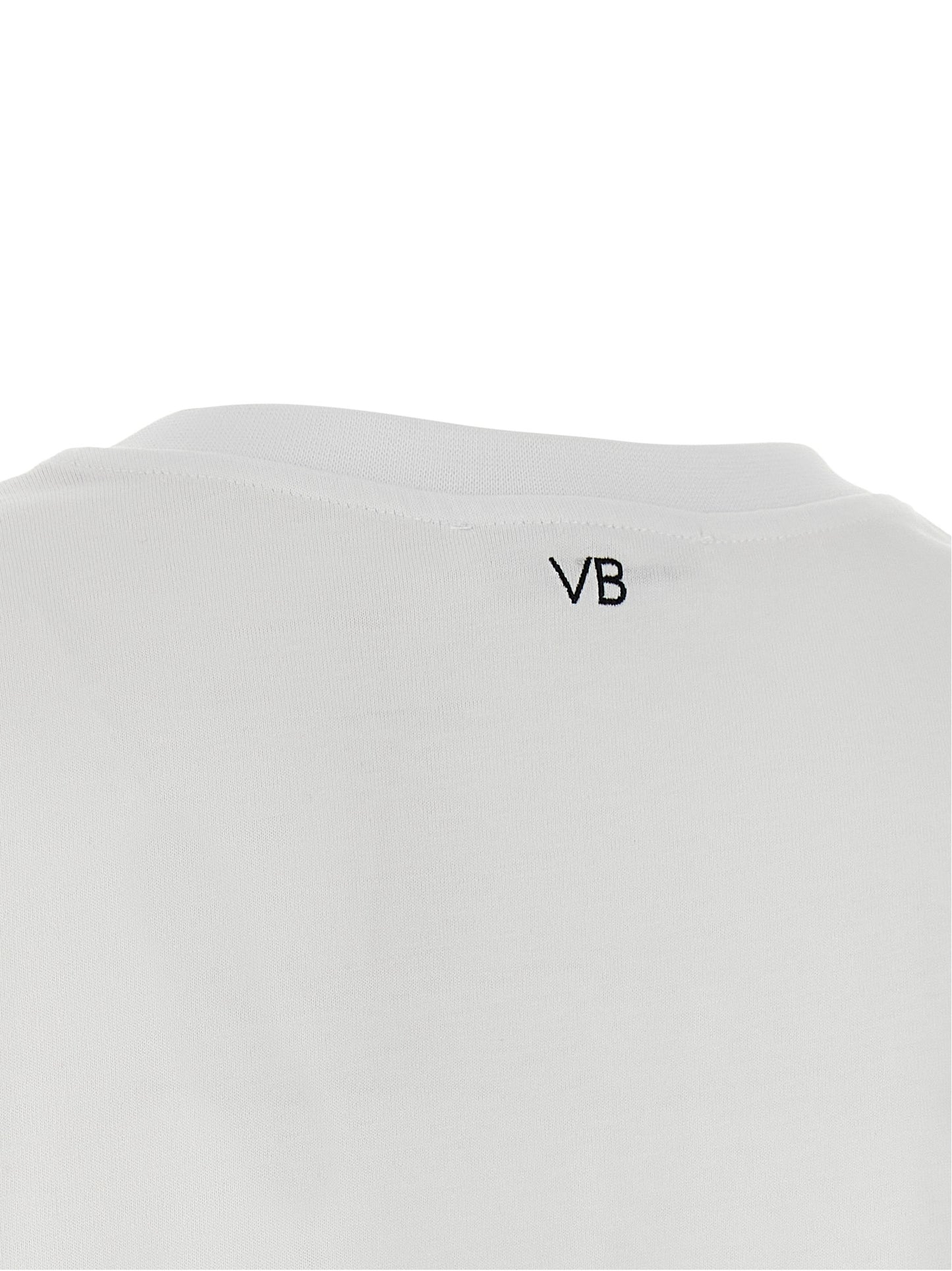 T-Shirt by Victoria Beckham for women in cotton black, white, signature & monogram features an on trend silhouette, perfectly showcasing a on trend and for an elevated aesthetic.