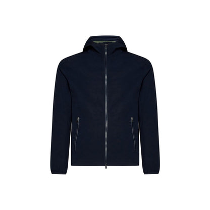 Herno Blue Elastane Shell Jacket