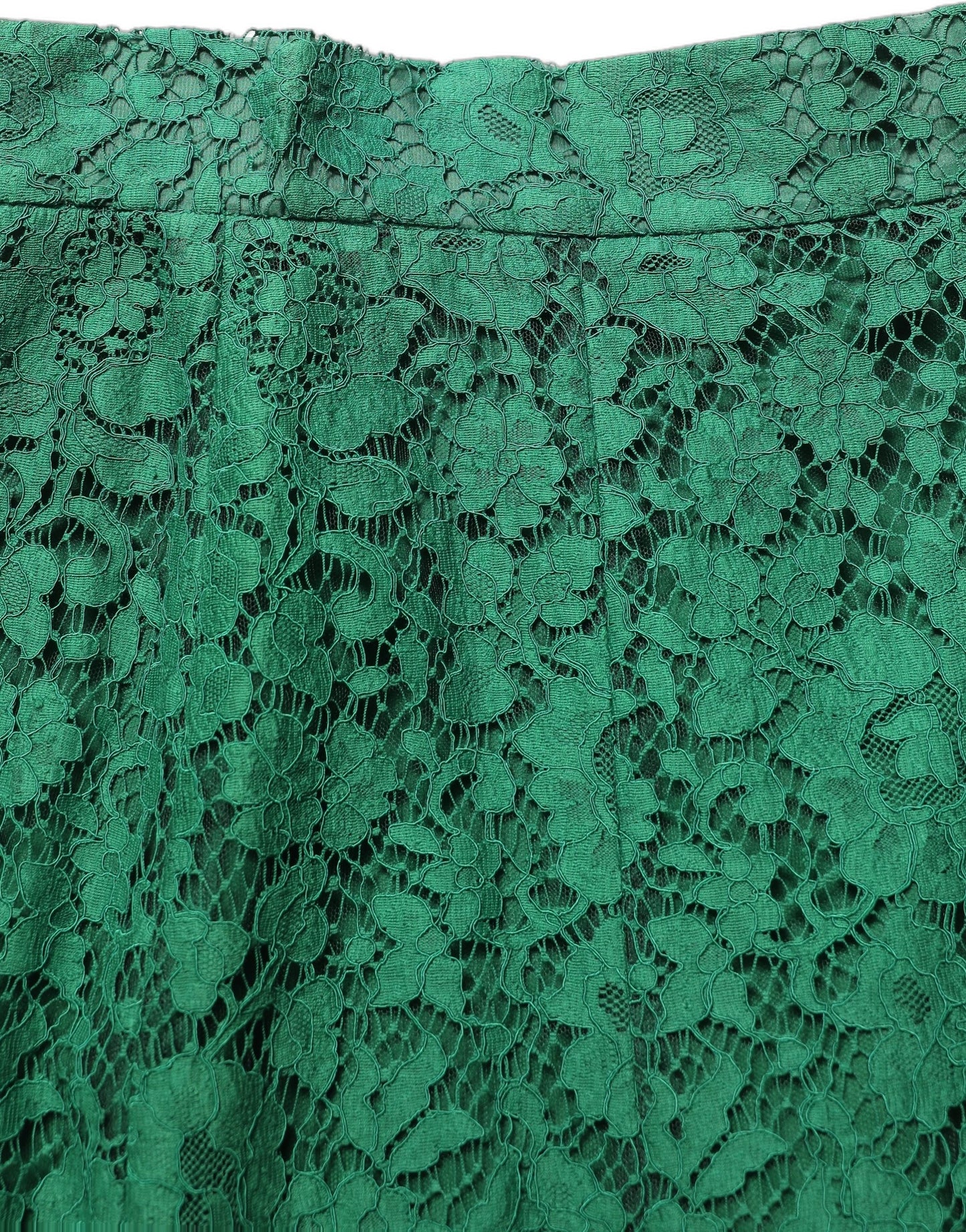 Dolce & Gabbana Green Lace High Waist Mermaid Midi Skirt