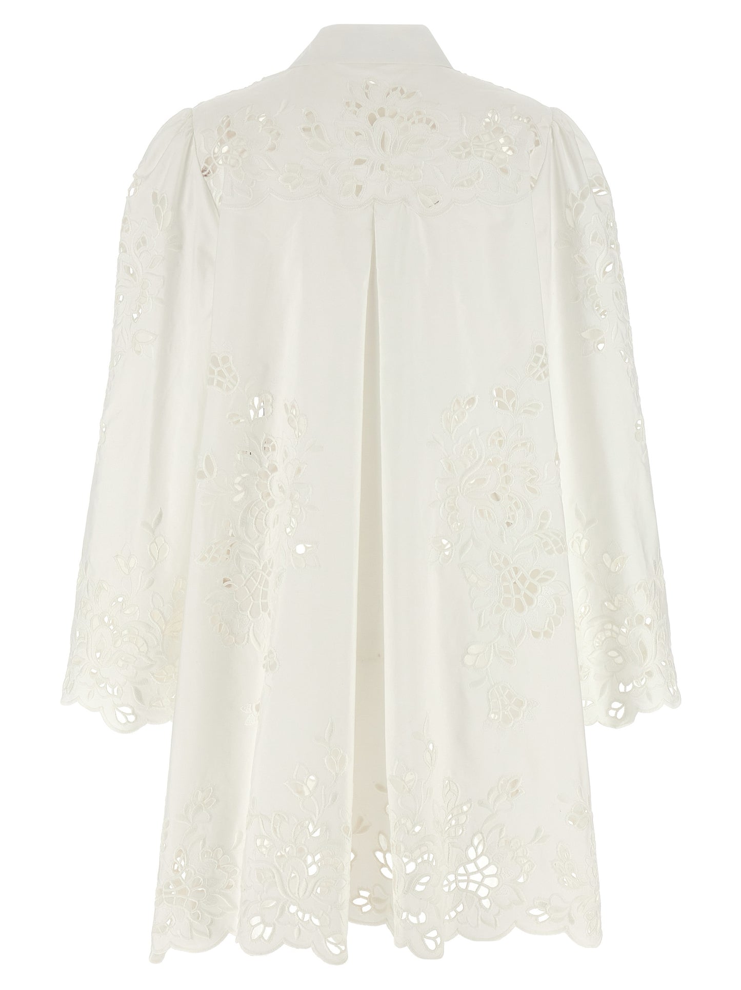 Dress by Dolce & Gabbana for women in cotton polyester white features a dramatic silhouette, showcasing an elegant and that flows into a dramatic short.