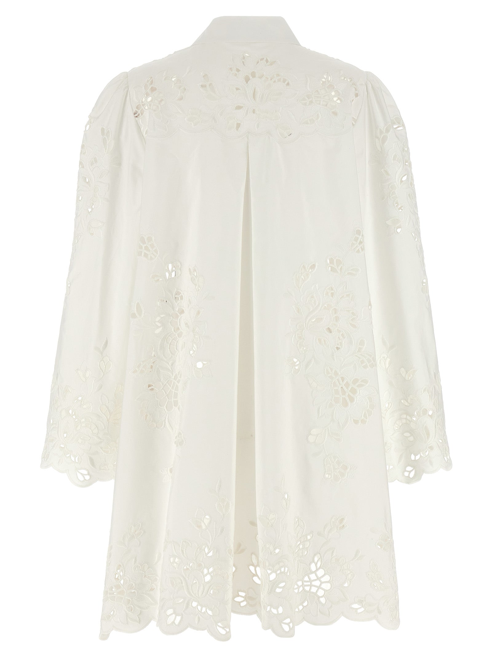 Dress by Dolce & Gabbana for women in cotton polyester white features a dramatic silhouette, showcasing an elegant and that flows into a dramatic short.