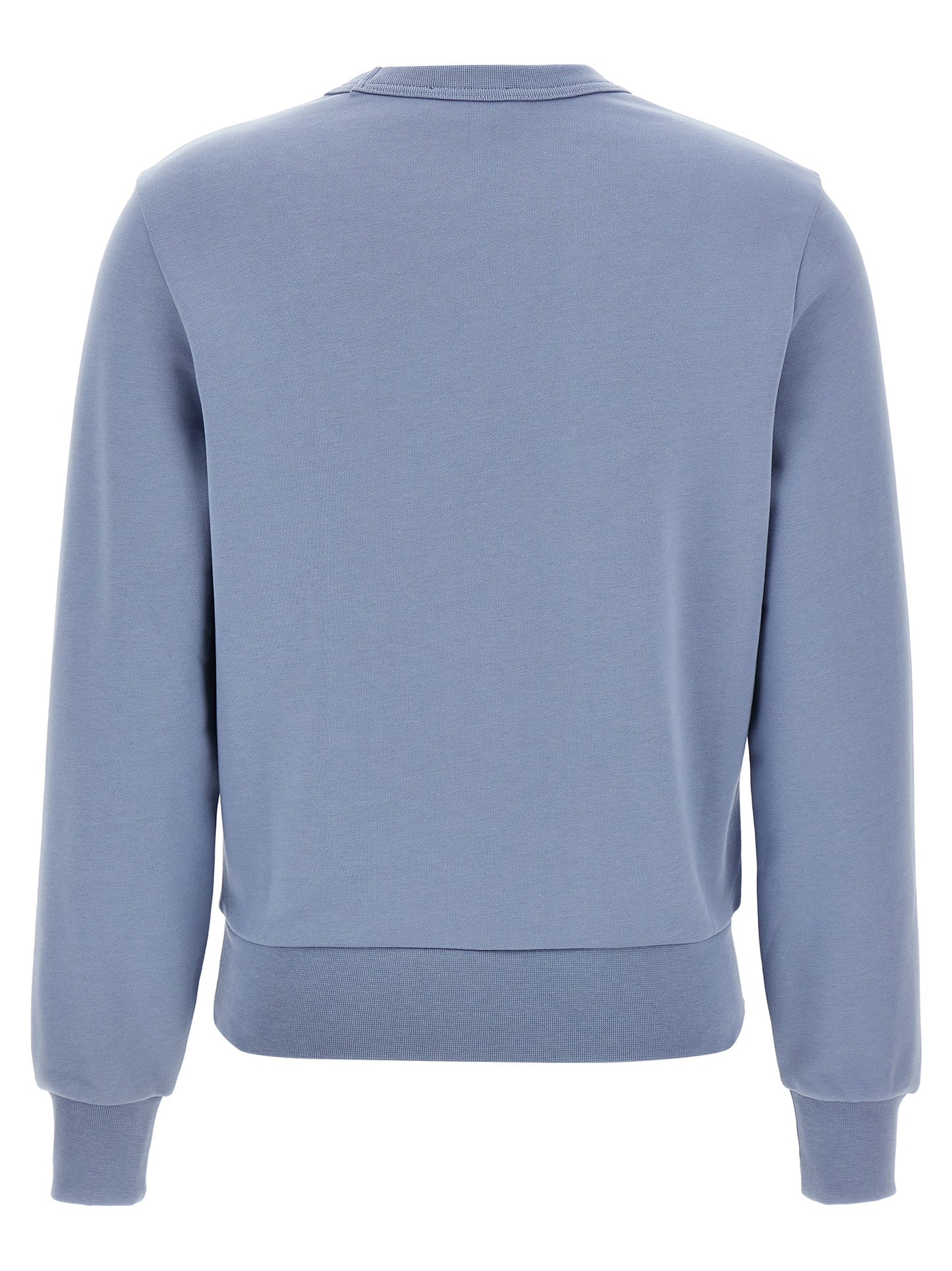 Activewear Sweatshirt by A.P.C. for women in organic cotton velvet light-blue features an streamlined silhouette, showcasing the streamlined crew neckline and with functional for a premium, athletic look.