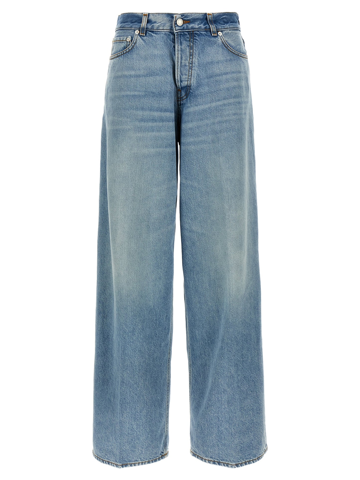Jeans by Haikure for women in lyocell & denim cotton light-blue features an sophisticated high rise and straight-leg & wide with a precise long, creating a sophisticated and sophisticated silhouette.