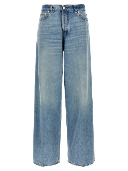Jeans by Haikure for women in lyocell & denim cotton light-blue features an sophisticated high rise and straight-leg & wide with a precise long, creating a sophisticated and sophisticated silhouette.