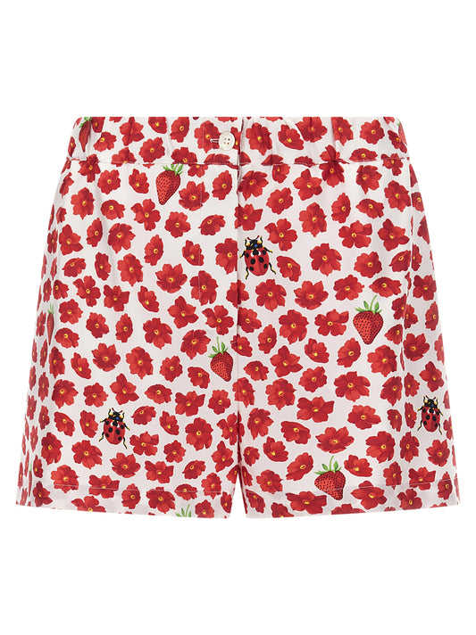Bermuda Shorts by Versace for women in silk twill multicolor, patterned & print features a eye catching and short with a eye catching .