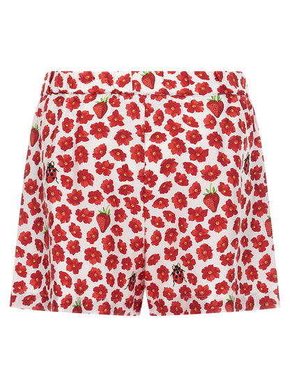 Bermuda Shorts by Versace for women in silk twill multicolor, patterned & print presents a sleek silhouette, featuring a sleek with a refined short and a sophisticated .