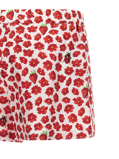 Bermuda Shorts by Versace for women in silk twill multicolor, patterned & print presents a contemporary silhouette, showcasing a contemporary with a refined short and elegant .
