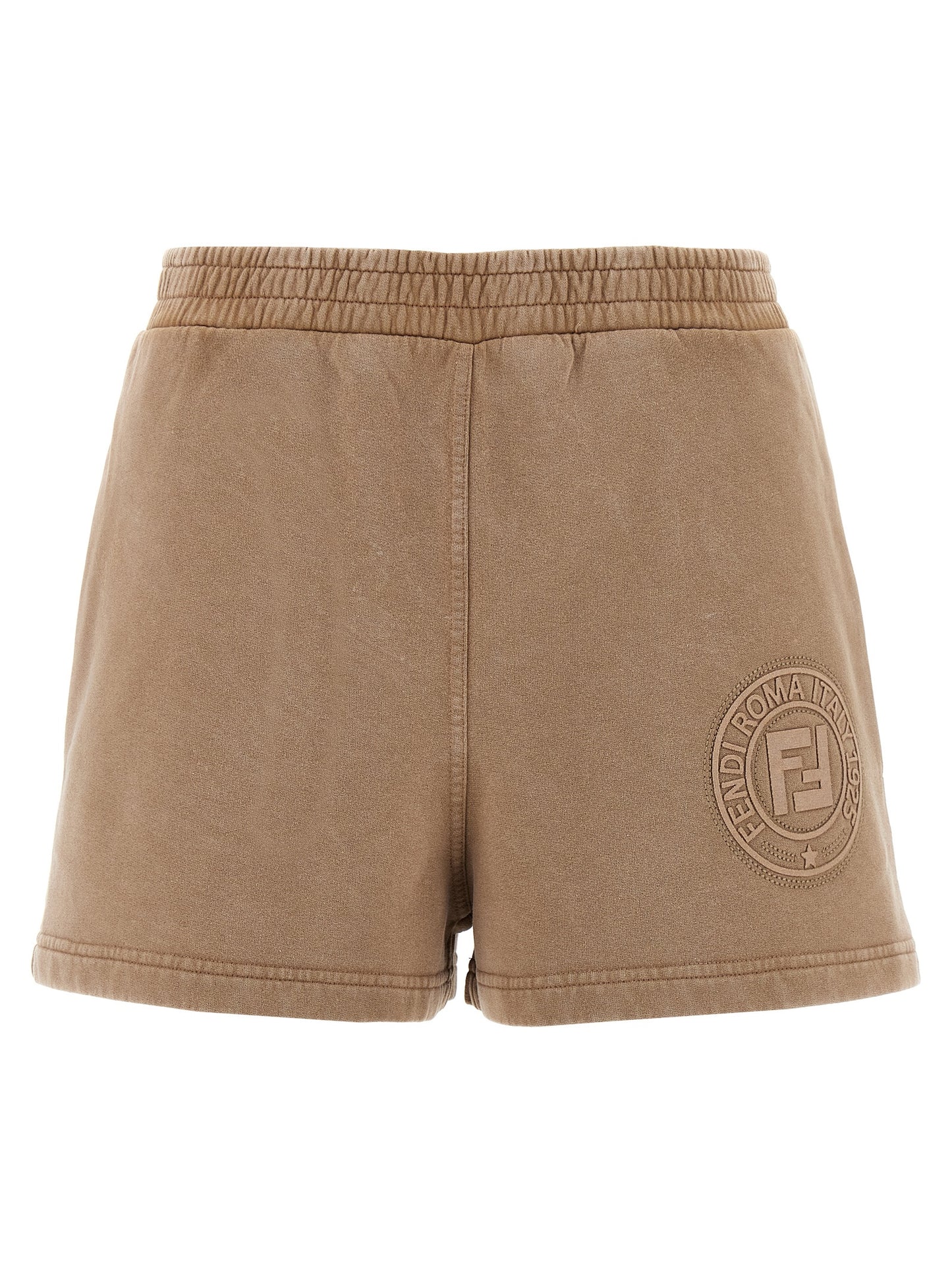 Bermuda Shorts by Fendi for women in cotton brown features a sartorial silhouette, showcasing a sartorial and short with a sophisticated for a sartorial look.