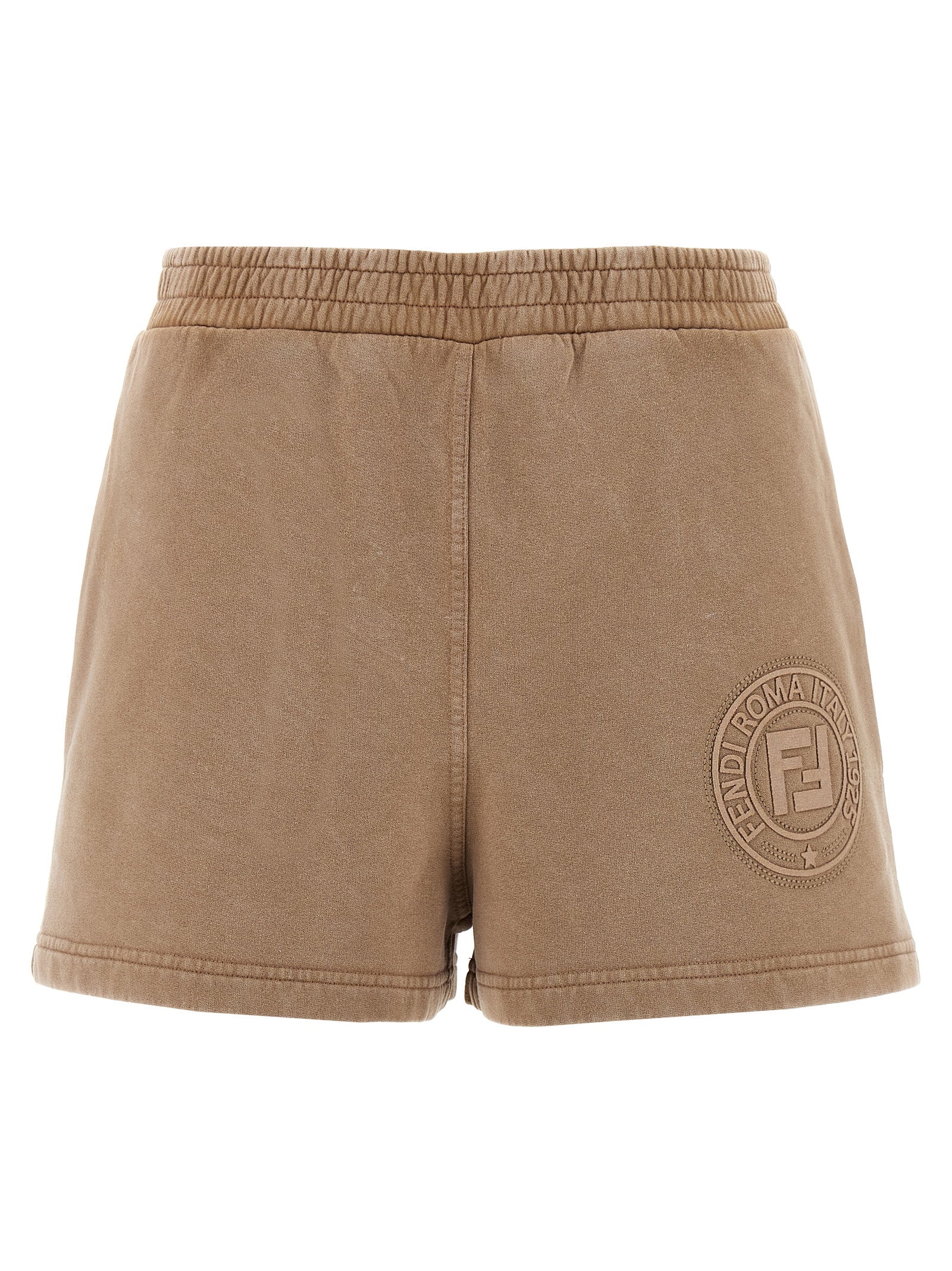 Bermuda Shorts by Fendi for women in cotton brown features a sartorial silhouette, showcasing a sartorial and short with a sophisticated for a sartorial look.
